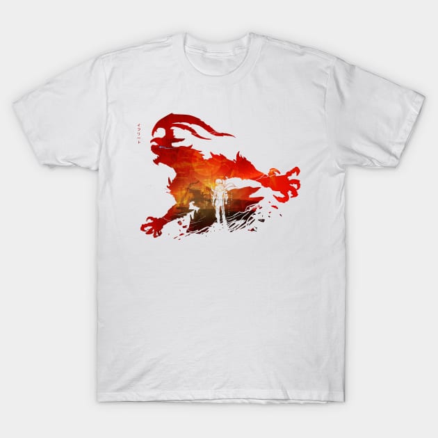 Ifrit Awakening Lnd.ver:Final Fantasy XVI T-Shirt by Vertei